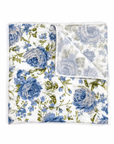 White toile de jouy Floral print Pocket Square SAM Mytieshop - Mytieshop