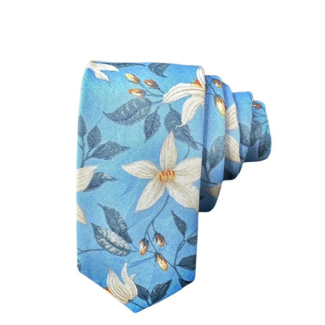 Freesia floral tie mytieshop flower ties for weddings