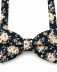 Navy Floral Bow Tie Self Tie FINLEY - MYTIESHOP Blue - Mytieshop