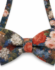 Blue Floral Bow Tie Self Tie HAMILTON by MYTIESHOP - Mytieshop