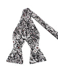 BLAKE Self Tie Bow Tie Mytieshop - BLAKE Self Tie Bow Tie-BLAKE Self-Tie Bow Tie 100% Cotton Flannel Handmade Adjustable to fit most neck sizes 13 3/4" - 18" Color: Black Gray and burgundy Great for Prom Dinners Interviews Photo shoots Photo sessions Dates Groom to stand out between his Groomsmen pair them up with neckties while he wears the bow tie. Floral self tie bow tie for weddings and events. Great anniversary present and gift. Also great gift for the groom and his groomsmen to wear at the