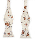 Beige Floral Bow Tie Self Tie with Brown Flowers for Men-Beige Floral Bow Tie Self Tie with Brown Flowers for Men Great for Weddings. 100% Linen Handmade Adjustable to fit most neck sizes 13 3/4" - 18" Beige in color Great for: Groom Groomsmen Wedding Shoots Formal Prom Fancy Parties Gifts and presents Beige floral tie self tie. Oatmeal. Beige. Champagne color theme. Monochromatic. Fall weddings. Ties. Tie. Groomsmen ideas colors. Beige and Brown Floral Bow Tie for weddings groom Beige Self tie