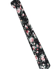 Black Floral Skinny Tie 2.36” DAN - MYTIESHOP-Neckties-Black Floral Skinny Tie Show your style and sophistication with this DAN Black Floral Skinny Tie. Ideal for a groom's wedding day, or as a sharp addition-Mytieshop. Skinny ties for weddings anniversaries. Father of bride. Groomsmen. Cool skinny neckties for men. Neckwear for prom, missions and fancy events. Gift ideas for men. Anniversaries ideas. Wedding aesthetics. Flower ties. Dry flower ties.