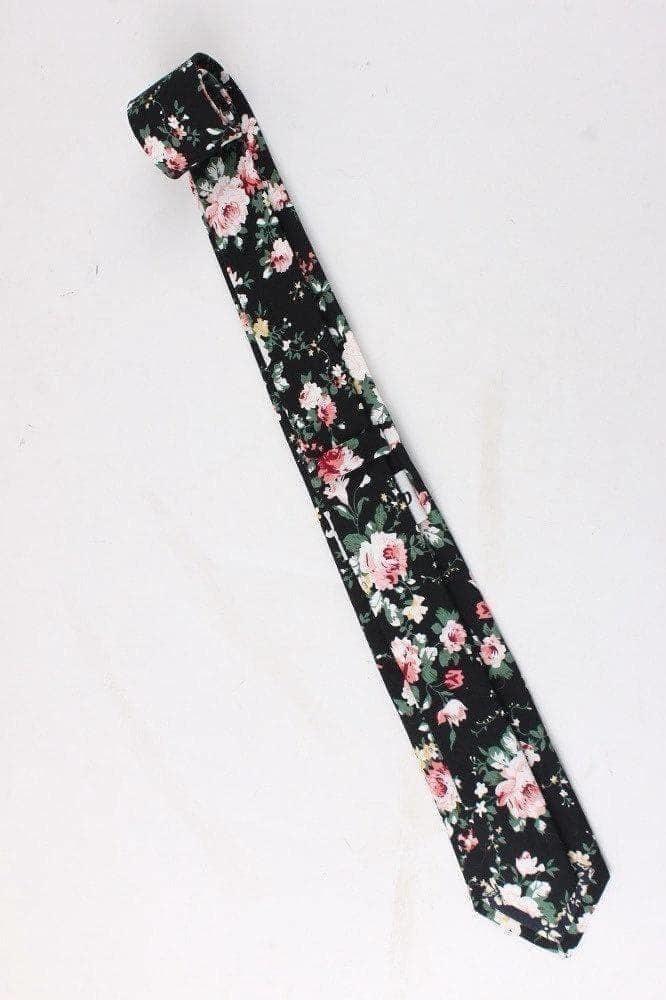 Black Floral Skinny Tie 2.36” DAN - MYTIESHOP-Neckties-Black Floral Skinny Tie Show your style and sophistication with this DAN Black Floral Skinny Tie. Ideal for a groom's wedding day, or as a sharp addition-Mytieshop. Skinny ties for weddings anniversaries. Father of bride. Groomsmen. Cool skinny neckties for men. Neckwear for prom, missions and fancy events. Gift ideas for men. Anniversaries ideas. Wedding aesthetics. Flower ties. Dry flower ties.