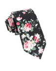 Black Floral Skinny Tie 2.36” DAN - MYTIESHOP-Neckties-Black Floral Skinny Tie Show your style and sophistication with this DAN Black Floral Skinny Tie. Ideal for a groom's wedding day, or as a sharp addition-Mytieshop. Skinny ties for weddings anniversaries. Father of bride. Groomsmen. Cool skinny neckties for men. Neckwear for prom, missions and fancy events. Gift ideas for men. Anniversaries ideas. Wedding aesthetics. Flower ties. Dry flower ties.