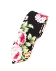Black Floral Tie 2.36" DAVID - MYTIESHOP-Neckties-Black Floral Tie Men’s Floral Necktie for weddings and events, great for prom and anniversary gifts. Mens floral ties near me us ties tie shops cool ties-Mytieshop. Skinny ties for weddings anniversaries. Father of bride. Groomsmen. Cool skinny neckties for men. Neckwear for prom, missions and fancy events. Gift ideas for men. Anniversaries ideas. Wedding aesthetics. Flower ties. Dry flower ties.