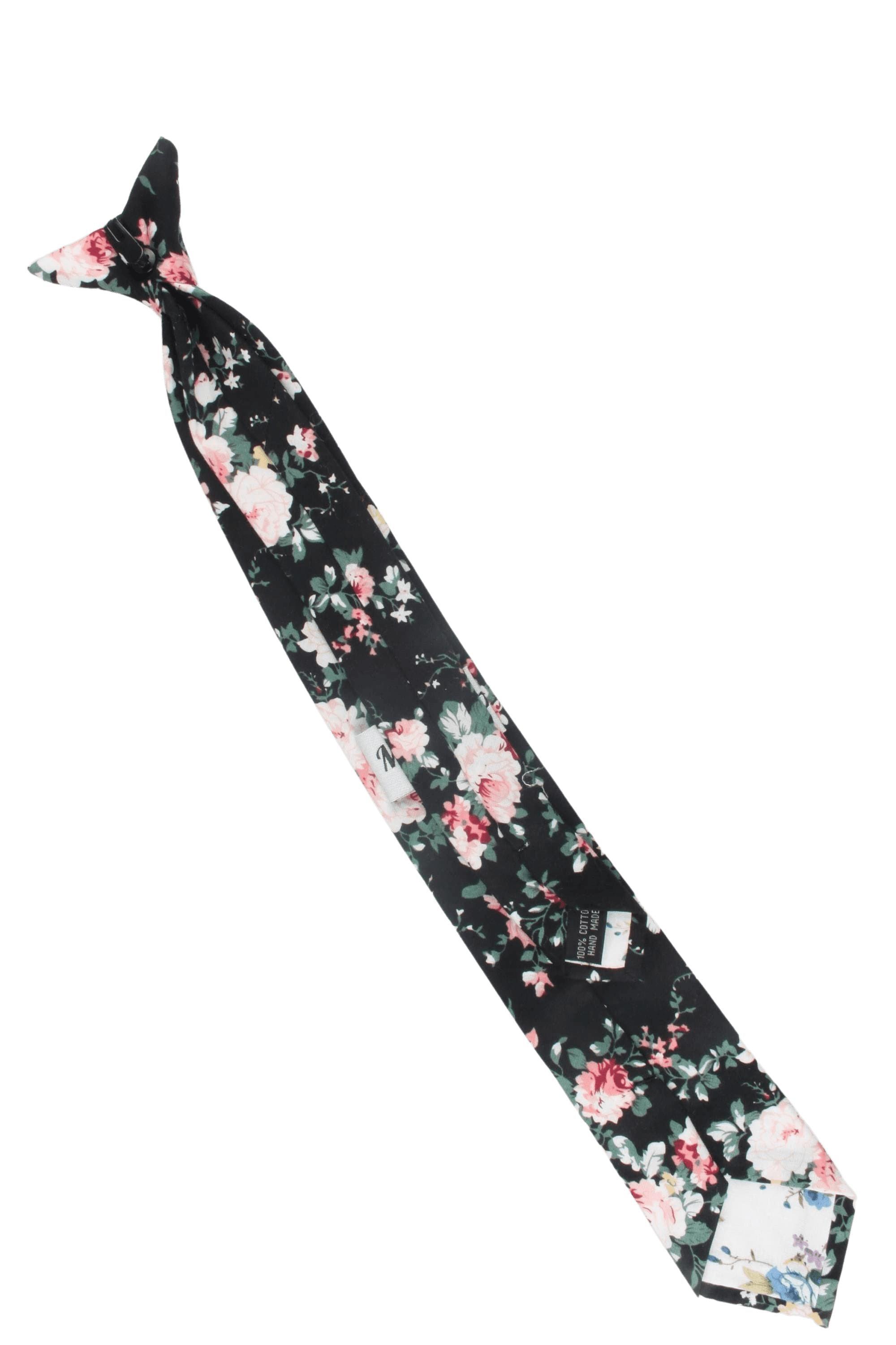 Black Floral Tie for kids, clip on tie for children kids teens DAN MYTIESHOP-Black Floral Tie for kids Material:Cotton Blend Approx Size: Max width: 6.5 cm / 2.4 inches 9-24 months 26 CM2-5 years 31 CM9-11 Years 43 CM Color: Black Great for: Prom Dinners Interviews Photo shoots Photo sessions Dates Engagement pictures Western weddings Floral Cotton necktie for babies and kids for weddings and events. Great anniversary present and gift. Also great gift for the groom and his groomsmen to wear at t