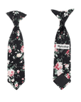 Black Floral Tie for kids, clip on tie for children kids teens DAN MYTIESHOP-Black Floral Tie for kids Material:Cotton Blend Approx Size: Max width: 6.5 cm / 2.4 inches 9-24 months 26 CM2-5 years 31 CM9-11 Years 43 CM Color: Black Great for: Prom Dinners Interviews Photo shoots Photo sessions Dates Engagement pictures Western weddings Floral Cotton necktie for babies and kids for weddings and events. Great anniversary present and gift. Also great gift for the groom and his groomsmen to wear at t