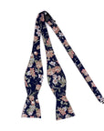 Blue Floral Bow Tie Self Tie ASPEN MYTIESHOP-Blue floral bow tie ASPEN Bow Tie 100% Cotton Flannel Handmade Adjustable to fit most neck sizes 13 3/4" - 18" Color: Blue Great for Prom Dinners Interviews Photo shoots Photo sessions Dates Groom to stand out between his Groomsmen pair them up with neckties while he wears the bow tie. Blue Floral self tie bow tie for weddings and events. Great anniversary present and gift. Also great gift for the groom and his groomsmen to wear at the wedding, and do