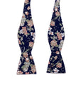 Blue Floral Bow Tie Self Tie ASPEN MYTIESHOP-Blue floral bow tie ASPEN Bow Tie 100% Cotton Flannel Handmade Adjustable to fit most neck sizes 13 3/4" - 18" Color: Blue Great for Prom Dinners Interviews Photo shoots Photo sessions Dates Groom to stand out between his Groomsmen pair them up with neckties while he wears the bow tie. Blue Floral self tie bow tie for weddings and events. Great anniversary present and gift. Also great gift for the groom and his groomsmen to wear at the wedding, and do