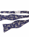 Blue Floral Bow Tie Self Tie OZIAS - MYTIESHOP-Blue Floral Bow Tie Self Tie Ozias Bow Tie 100% Cotton Flannel Handmade Adjustable to fit most neck sizes 13 3/4" - 18" Color: Blue Great for Prom Dinners Interviews Photo shoots Photo sessions Dates Groom to stand out between his Groomsmen pair them up with neckties while he wears the bow tie. Floral self tie bow tie for weddings and events. Great anniversary present and gift. Also great gift for the groom and his groomsmen to wear at the wedding,