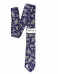 Blue Floral Skinny Tie 2.36" Mytieshop - OZIAS-Neckties-Blue Floral Skinny Tie for weddings and events, great for prom and anniversary gifts. Mens floral ties near me us ties tie shops cool ties skinny tie-Mytieshop. Skinny ties for weddings anniversaries. Father of bride. Groomsmen. Cool skinny neckties for men. Neckwear for prom, missions and fancy events. Gift ideas for men. Anniversaries ideas. Wedding aesthetics. Flower ties. Dry flower ties.