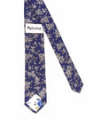 Blue Floral Skinny Tie 2.36" Mytieshop - OZIAS-Neckties-Blue Floral Skinny Tie for weddings and events, great for prom and anniversary gifts. Mens floral ties near me us ties tie shops cool ties skinny tie-Mytieshop. Skinny ties for weddings anniversaries. Father of bride. Groomsmen. Cool skinny neckties for men. Neckwear for prom, missions and fancy events. Gift ideas for men. Anniversaries ideas. Wedding aesthetics. Flower ties. Dry flower ties.