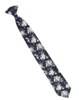 Boys Navy Floral Skinny Tie 2.3" by Mytieshop - FINLEY-Boys Navy Floral Skinny Tie Material:Cotton Blend Approx Size: Max width: 6.5 cm / 2.4 inches 9-24 months 26 CM2-5 years 31 CM9-11 Years 43 CM Base Color: Navy Blue-Mytieshop