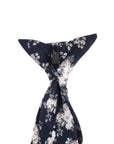 Boys Navy Floral Skinny Tie 2.3" by Mytieshop - FINLEY-Boys Navy Floral Skinny Tie Material:Cotton Blend Approx Size: Max width: 6.5 cm / 2.4 inches 9-24 months 26 CM2-5 years 31 CM9-11 Years 43 CM Base Color: Navy Blue-Mytieshop