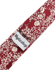 Burgundy Floral Tie 2.36" ELI - MYTIESHOP-Neckties-Burgundy Floral Tie Men’s Floral Necktie for weddings and events, great for prom and anniversary gifts. Mens floral ties near me us ties tie shops-Mytieshop. Skinny ties for weddings anniversaries. Father of bride. Groomsmen. Cool skinny neckties for men. Neckwear for prom, missions and fancy events. Gift ideas for men. Anniversaries ideas. Wedding aesthetics. Flower ties. Dry flower ties.