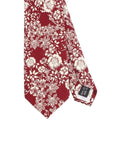 Burgundy Floral Tie 2.36" ELI - MYTIESHOP-Neckties-Burgundy Floral Tie Men’s Floral Necktie for weddings and events, great for prom and anniversary gifts. Mens floral ties near me us ties tie shops-Mytieshop. Skinny ties for weddings anniversaries. Father of bride. Groomsmen. Cool skinny neckties for men. Neckwear for prom, missions and fancy events. Gift ideas for men. Anniversaries ideas. Wedding aesthetics. Flower ties. Dry flower ties.