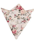 Cream Floral Pocket Square - EMMETT - MYTIESHOP Mytieshop Cream Floral Pocket Square Material CottonItem Length: 23 cm ( 9 inches)Item Width : 22 cm (8.6 inches) Up your style game with this EMMETT Cotton Floral Pocket Square. This pocket square is perfect for adding a touch of sophistication to any outfit. Whether you're dressing up for a wedding, dinner party or interview, this pocket square will definitely make you stand out from the rest. Made of high-quality cotton, this pocket square is so