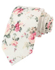 EMMETT Off white Floral Tie and Pocket Square Bundle
