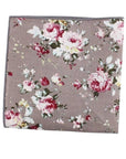 Gray Mauve Floral Pocket Square - SANDY Mytieshop Gray Mauve Floral Pocket Square Material CottonItem Length: 23 cm ( 9 inches)Item Width : 22 cm (8.6 inches) Add just the right touch of dapper to your wedding day look with our SANDY Floral Pocket Square. With its subtle gray, mauve and taupe tones, this floral pocket square is perfect for groomsmen and other wedding party members. Whether you're keeping it simple or dressing up your look with a pocket square, this one is a surefire winner. Grea