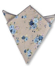 Gray and Blue Floral Pocket Square CLOUDS Mytieshop Gray and Blue Floral Pocket Square Color: GrayMaterial CottonItem Length: 23 cm ( 9 inches)Item Width : 22 cm (8.6 inches) Great for: Groom Groomsmen Wedding Shoots Formal Prom Fancy Parties Gifts and presents