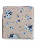 Gray and Blue Floral Pocket Square CLOUDS Mytieshop Gray and Blue Floral Pocket Square Color: GrayMaterial CottonItem Length: 23 cm ( 9 inches)Item Width : 22 cm (8.6 inches) Great for: Groom Groomsmen Wedding Shoots Formal Prom Fancy Parties Gifts and presents