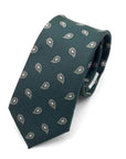 Green Floral Skinny Tie with Paisley HUNTER-Neckties-Green Floral Skinny Tie with Paisley HUNTER Men’s Floral Necktie for weddings and events, great for prom and anniversary gifts. Mens floral ties-Mytieshop. Skinny ties for weddings anniversaries. Father of bride. Groomsmen. Cool skinny neckties for men. Neckwear for prom, missions and fancy events. Gift ideas for men. Anniversaries ideas. Wedding aesthetics. Flower ties. Dry flower ties.