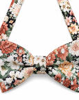 Orange Floral Bow Tie Self Tie PEACH Mytieshop - Mytieshop
