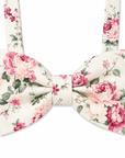 Cream Floral Bow Tie Self Tie EMMETT by Mytieshop - Mytieshop