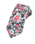 ISAAC Floral Skinny Tie 2.36"-Neckties-ISAAC Floral Skinny Tie Men’s Floral Necktie for weddings and events, great for prom and anniversary gifts. Mens floral ties near me-Mytieshop. Skinny ties for weddings anniversaries. Father of bride. Groomsmen. Cool skinny neckties for men. Neckwear for prom, missions and fancy events. Gift ideas for men. Anniversaries ideas. Wedding aesthetics. Flower ties. Dry flower ties.