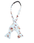 Light Blue Floral Self Tie Bow Tie SEAN-Light Blue Floral Self Tie Bow Tie 100% Cotton Flannel Handmade Adjustable to fit most neck sizes 13 3/4" - 18" Great for: Weddings Events Anniversaries Parties-Mytieshop