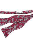 Maroon Floral Bow Tie Self Tie MYTIESHOP PRESTON-Maroon Floral Bow Tie Self Tie 100% Cotton Flannel Handmade Adjustable to fit most neck sizes 13 3/4" - 18" Color: Burgundy Great for Prom Dinners Interviews Photo shoots Photo sessions Dates Groom to stand out between his Groomsmen pair them up with neckties while he wears the bow tie. Floral self tie bow tie for weddings and events. Great anniversary present and gift. Also great gift for the groom and his groomsmen to wear at the wedding, and do