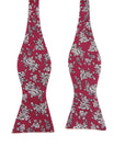 Maroon Floral Bow Tie Self Tie MYTIESHOP PRESTON-Maroon Floral Bow Tie Self Tie 100% Cotton Flannel Handmade Adjustable to fit most neck sizes 13 3/4" - 18" Color: Burgundy Great for Prom Dinners Interviews Photo shoots Photo sessions Dates Groom to stand out between his Groomsmen pair them up with neckties while he wears the bow tie. Floral self tie bow tie for weddings and events. Great anniversary present and gift. Also great gift for the groom and his groomsmen to wear at the wedding, and do
