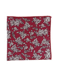 Maroon Floral Pocket Square PRESTON Mytieshop Material CottonItem Length: 23 cm ( 9 inches)Item Width : 22 cm (8.6 inches) Pocket square is burgundy Great for Weddings Events