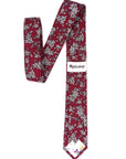 Maroon Floral Tie 2.36" PRESTON MYTIESHOP-Neckties-Maroon Floral TieFloral skinny tie for anniversaries weddings prom and other events. Flower-Mytieshop. Skinny ties for weddings anniversaries. Father of bride. Groomsmen. Cool skinny neckties for men. Neckwear for prom, missions and fancy events. Gift ideas for men. Anniversaries ideas. Wedding aesthetics. Flower ties. Dry flower ties.