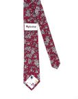 Maroon Floral Tie 2.36" PRESTON MYTIESHOP-Neckties-Maroon Floral TieFloral skinny tie for anniversaries weddings prom and other events. Flower-Mytieshop. Skinny ties for weddings anniversaries. Father of bride. Groomsmen. Cool skinny neckties for men. Neckwear for prom, missions and fancy events. Gift ideas for men. Anniversaries ideas. Wedding aesthetics. Flower ties. Dry flower ties.
