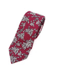Maroon Floral Tie 2.36" PRESTON MYTIESHOP-Neckties-Maroon Floral TieFloral skinny tie for anniversaries weddings prom and other events. Flower-Mytieshop. Skinny ties for weddings anniversaries. Father of bride. Groomsmen. Cool skinny neckties for men. Neckwear for prom, missions and fancy events. Gift ideas for men. Anniversaries ideas. Wedding aesthetics. Flower ties. Dry flower ties.