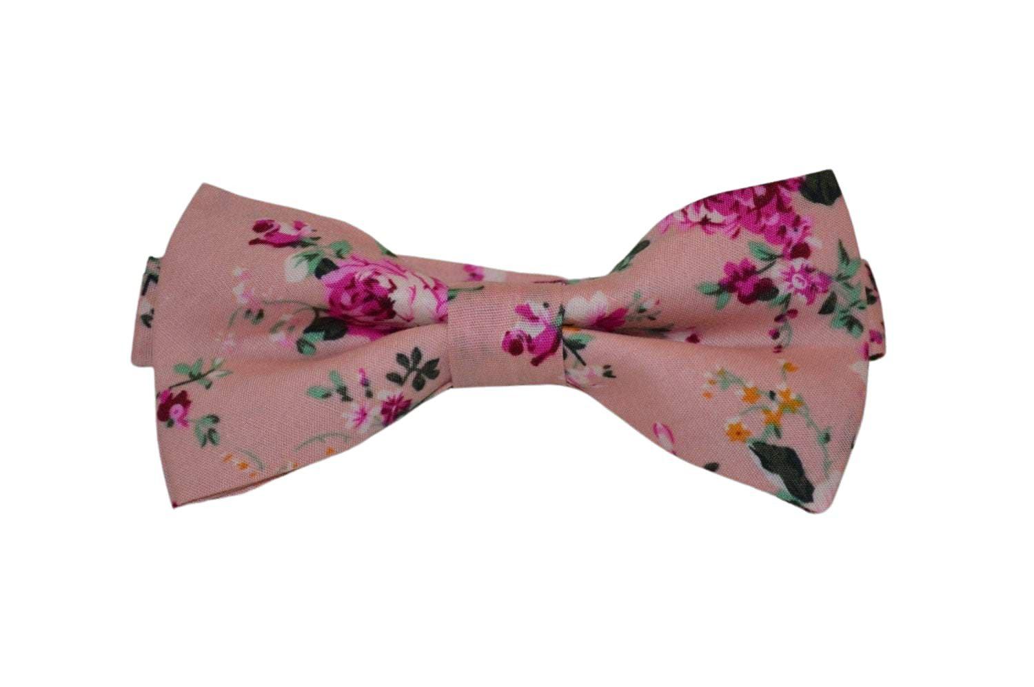 Mytieshop - Millie Men’s Floral pre tied Bow Tie-Size: SmallStrap is 32CM Long (10-18 Inches)Pre-Tied bowtieBow Tie 12CM * 6CM-Mytieshop