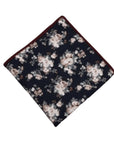Navy Floral Pocket Square FINLEY - MYTIESHOP | Blue Floral print pocket square Mytieshop Navy Floral Pocket Square Material CottonItem Length: 23 cm ( 9 inches)Item Width : 22 cm (8.6 inches) Base Color: Navy Great for: Groom Groomsmen Wedding Shoots Formal Prom Fancy Parties Gifts and presents