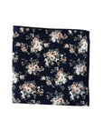 Navy Floral Pocket Square FINLEY - MYTIESHOP | Blue Floral print pocket square Mytieshop Navy Floral Pocket Square Material CottonItem Length: 23 cm ( 9 inches)Item Width : 22 cm (8.6 inches) Base Color: Navy Great for: Groom Groomsmen Wedding Shoots Formal Prom Fancy Parties Gifts and presents