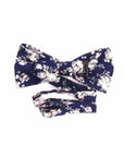 Navy adult pretied Floral bow tie - 10-18" FINLEY-Navy Floral Bow tie Strap is 32CM Long (10-18 Inches)Pre-Tied bowtieBow Tie 12CM * 6CM Great for: Weddings styled shoots groomsmen gifts prom formal events-Mytieshop