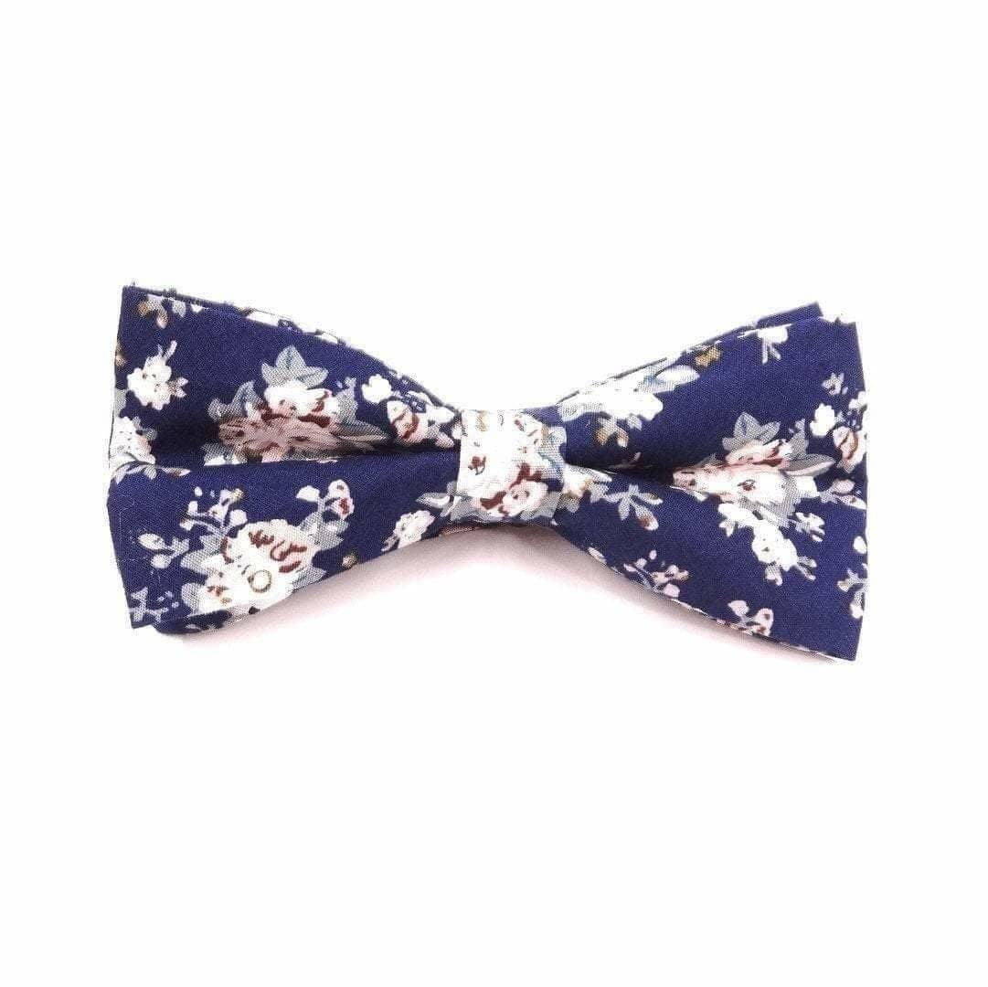 Navy adult pretied Floral bow tie - 10-18" FINLEY-Navy Floral Bow tie Strap is 32CM Long (10-18 Inches)Pre-Tied bowtieBow Tie 12CM * 6CM Great for: Weddings styled shoots groomsmen gifts prom formal events-Mytieshop