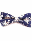 Navy adult pretied Floral bow tie - 10-18" FINLEY-Navy Floral Bow tie Strap is 32CM Long (10-18 Inches)Pre-Tied bowtieBow Tie 12CM * 6CM Great for: Weddings styled shoots groomsmen gifts prom formal events-Mytieshop