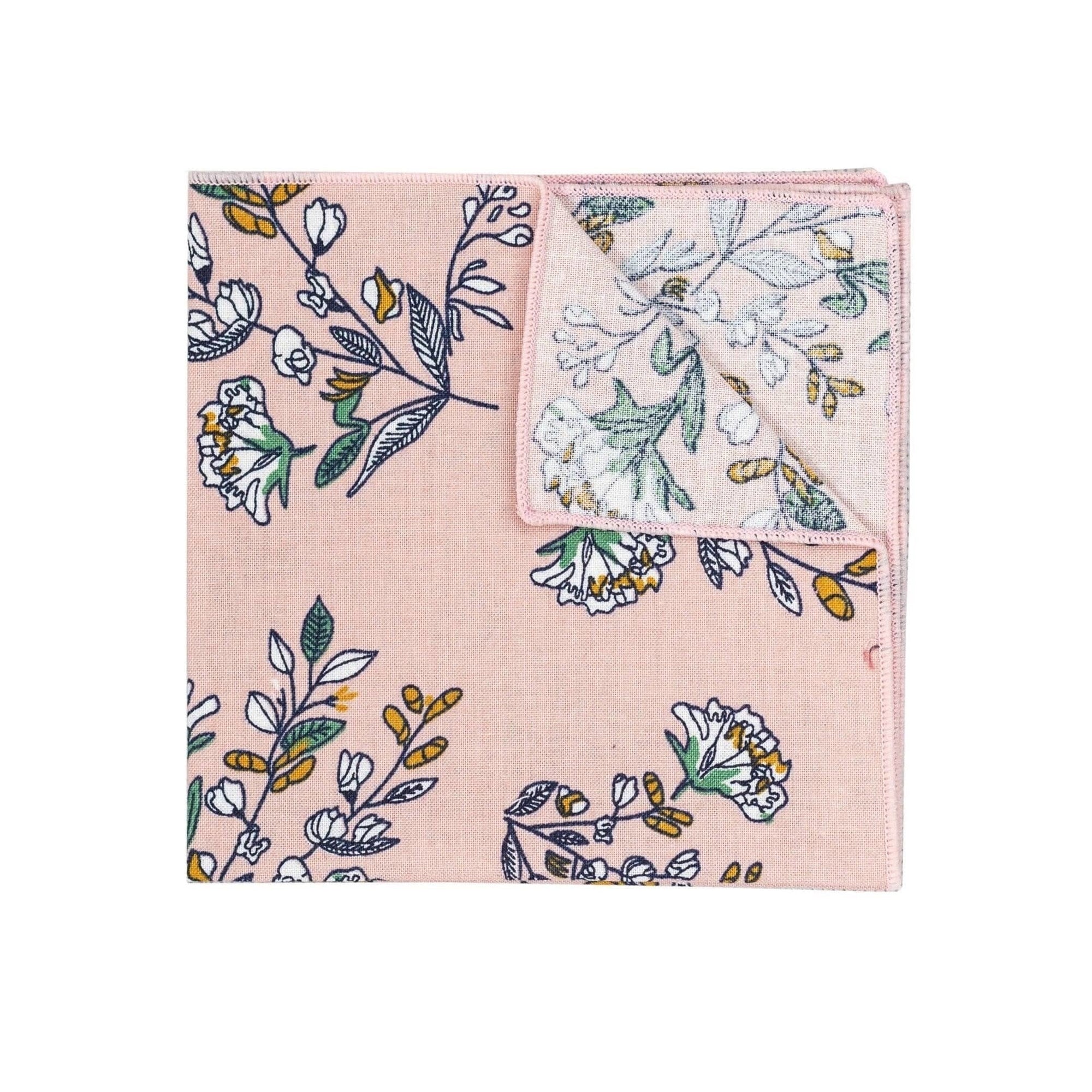 Pink Floral Pocket Square XAVIER MYTIESHOP Mytieshop Pink Floral Pocket Square Material: CottonItem Length: 23 cm ( 9 inches)Item Width : 22 cm (8.6 inches) Color: Blush Pink Cotton Pocket Square for weddings and events. Great anniversary present and gift. Also great gift for the groom and his groomsmen to wear at the wedding. Handkerchief father of bride. Blush Pink Pocket square Great for Prom Dinners Interviews Photo shoots Photo sessions Dates Add a pop of color and personality to your suit