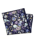 Purple Floral Pocket Square - Sweet Pea - Mytieshop Mytieshop Material CottonItem Length: 23 cm ( 9 inches)Item Width : 22 cm (8.6 inches) Base is Blue Great for: Groom Groomsmen Wedding Shoots Formal Prom Fancy Parties Gifts and presents A dashing addition to any formal outfit. A purple pocket square with a sweet floral design, this piece is perfect for adding a touch of personality to any suit or tuxedo. Class up your look with this dapper accessory. Whether you're wearing it to a wedding or j