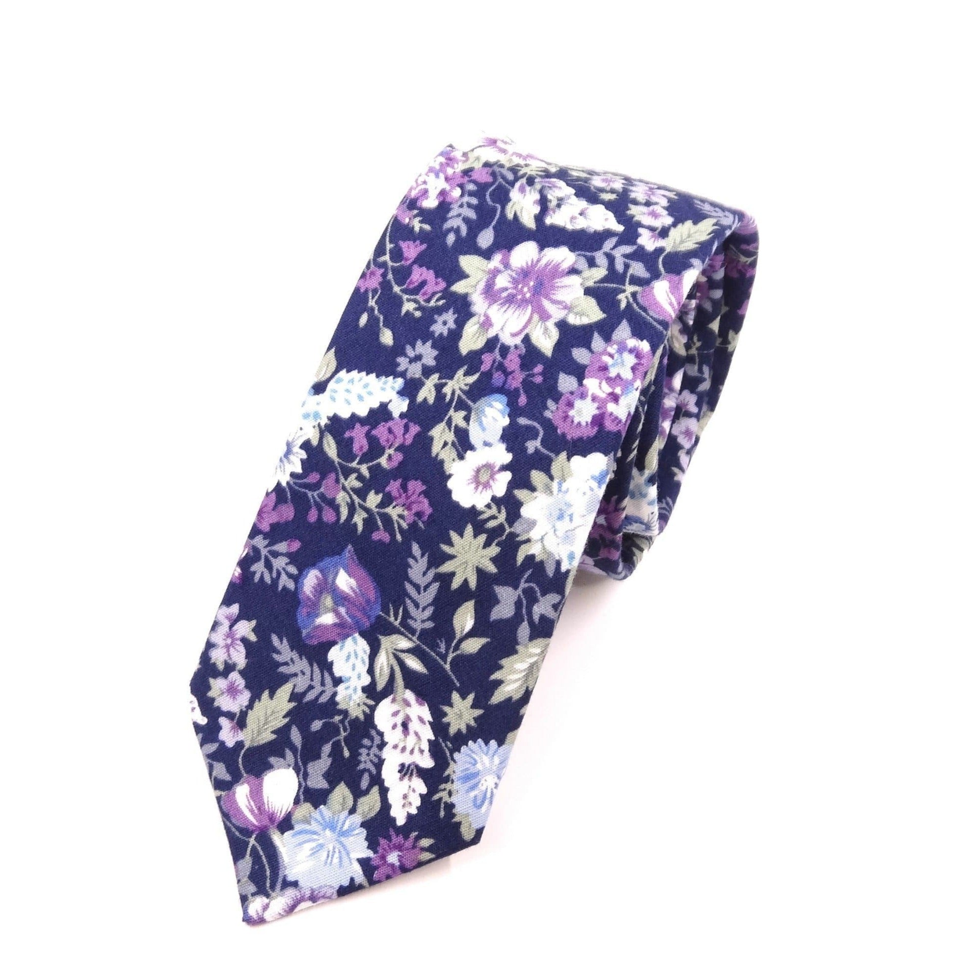 Purple floral tie men 2.36&quot; SWEET PEA - MYTIESHOP -Neckties-Purple floral tie men Men’s Floral Necktie for weddings and events, great for prom and anniversary gifts. Mens floral ties near me us ties tie shops cool tie-Mytieshop. Skinny ties for weddings anniversaries. Father of bride. Groomsmen. Cool skinny neckties for men. Neckwear for prom, missions and fancy events. Gift ideas for men. Anniversaries ideas. Wedding aesthetics. Flower ties. Dry flower ties.