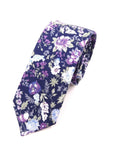 Purple floral tie men 2.36" SWEET PEA - MYTIESHOP -Neckties-Purple floral tie men Men’s Floral Necktie for weddings and events, great for prom and anniversary gifts. Mens floral ties near me us ties tie shops cool tie-Mytieshop. Skinny ties for weddings anniversaries. Father of bride. Groomsmen. Cool skinny neckties for men. Neckwear for prom, missions and fancy events. Gift ideas for men. Anniversaries ideas. Wedding aesthetics. Flower ties. Dry flower ties.