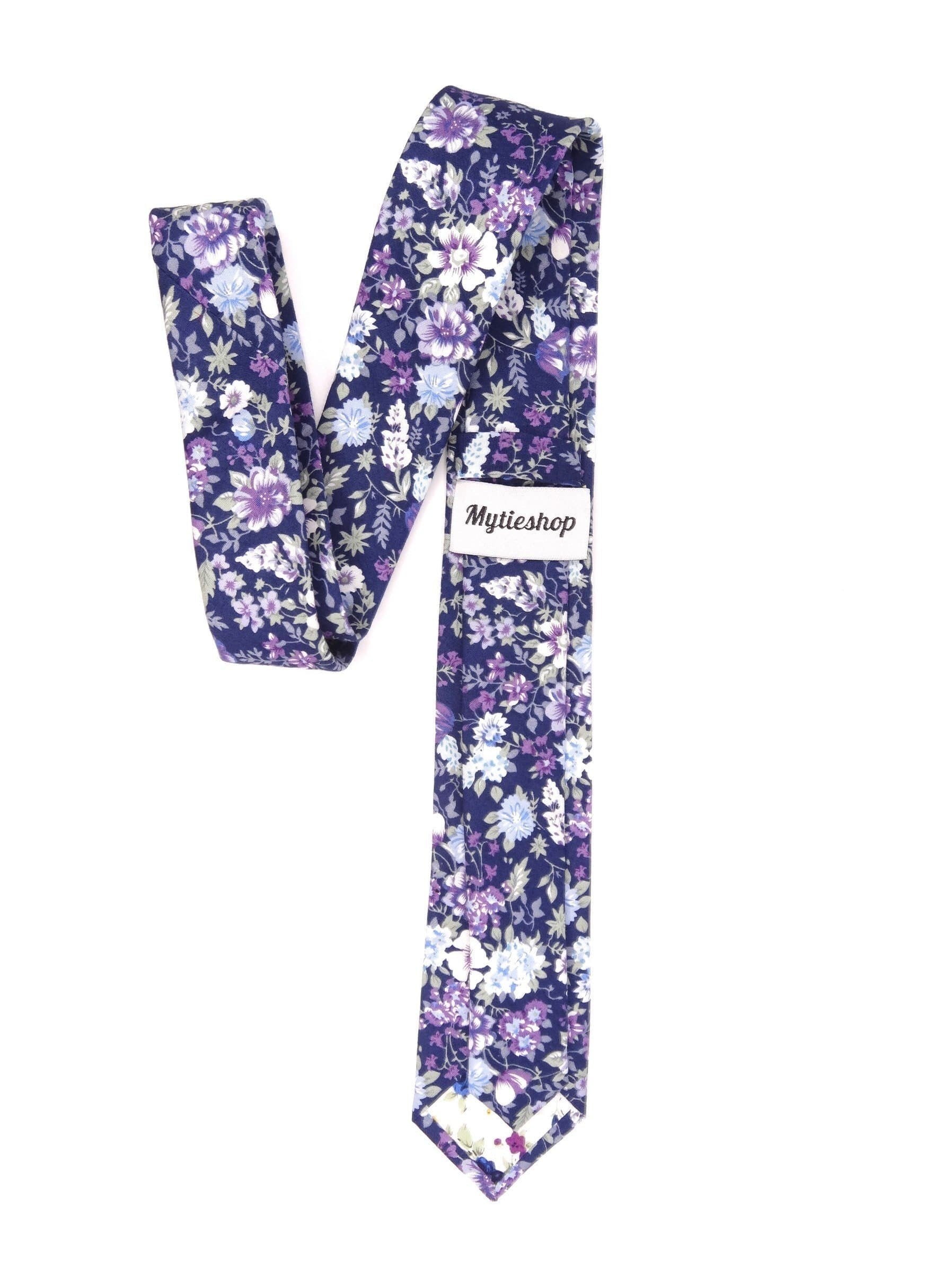 Purple floral tie men 2.36" SWEET PEA - MYTIESHOP -Neckties-Purple floral tie men Men’s Floral Necktie for weddings and events, great for prom and anniversary gifts. Mens floral ties near me us ties tie shops cool tie-Mytieshop. Skinny ties for weddings anniversaries. Father of bride. Groomsmen. Cool skinny neckties for men. Neckwear for prom, missions and fancy events. Gift ideas for men. Anniversaries ideas. Wedding aesthetics. Flower ties. Dry flower ties.