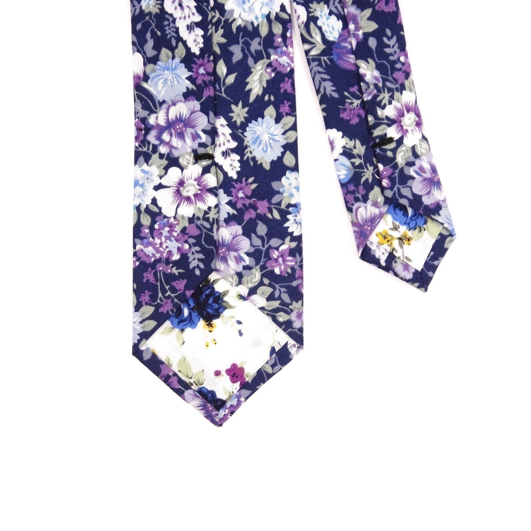 Purple floral tie men 2.36" SWEET PEA - MYTIESHOP -Neckties-Purple floral tie men Men’s Floral Necktie for weddings and events, great for prom and anniversary gifts. Mens floral ties near me us ties tie shops cool tie-Mytieshop. Skinny ties for weddings anniversaries. Father of bride. Groomsmen. Cool skinny neckties for men. Neckwear for prom, missions and fancy events. Gift ideas for men. Anniversaries ideas. Wedding aesthetics. Flower ties. Dry flower ties.