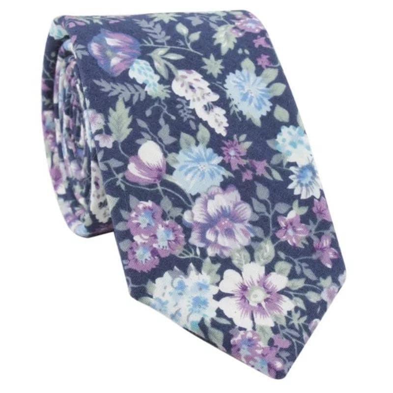 Purple floral tie men 2.36&quot; SWEET PEA - MYTIESHOP -Neckties-Purple floral tie men Men’s Floral Necktie for weddings and events, great for prom and anniversary gifts. Mens floral ties near me us ties tie shops cool tie-Mytieshop. Skinny ties for weddings anniversaries. Father of bride. Groomsmen. Cool skinny neckties for men. Neckwear for prom, missions and fancy events. Gift ideas for men. Anniversaries ideas. Wedding aesthetics. Flower ties. Dry flower ties.